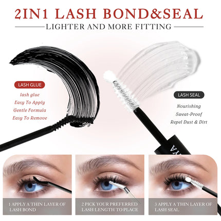GROINNEYA Lash Clusters Kit Fluffy Volume Eyelash Clusters D Curl Cluster Eyelash Extensions 3D Wispy Lashes Clusters Makeup