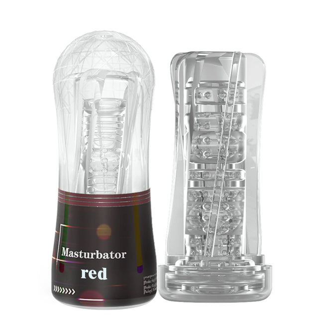 Transparent Vagina Adult Endurance Exercise Adult Supplies Vacuum Pocket Cup Male Masturbator Cup Soft Pussy Sex Toys for Men