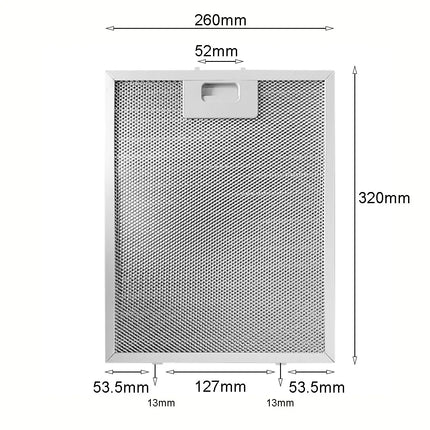2x Range Hood Filter Replacement Ventilation Aluminium Aspirator 26*32CM Metal Mesh Cooker Hood Grease Filter Kitchen Extractor