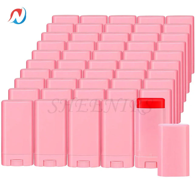 20/30/50pcs 15g White Black Clear Pink Empty Oval Flat Lip Balm Tubes Plastic Perfume Deodorant Containers 15ml Lipstick Tubes