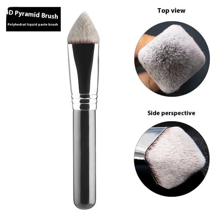 High Quality Makeup Kabuki Foundation Brush Luxury Single Pro Large Slant Triangle Square Tapered Vegan Cosmetic Brushes