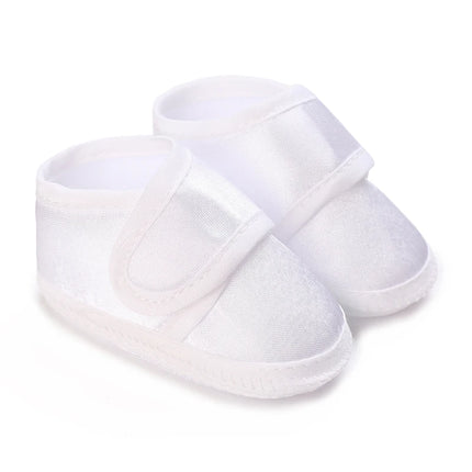 Multiple Options Newborn Baby First Baptist Shoe: Newborn Boy and Girl White Baptist Shoes Soft Sole Walking Shoes Size-9CM-10CM