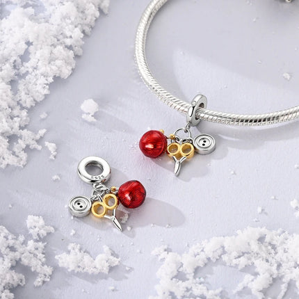 New 925 Sterling Silver Charms Bead Red Cherry Strawberry Love Heart Charm Fit Original Bracelet Pendant DIY Jewelry For Women
