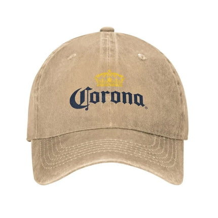Corona Baseball Cap Classic Beer-print Cowboy Hat Unisex Teens Trucker Dad Hat Sunshade Running Hippie Snapback Cap Casual