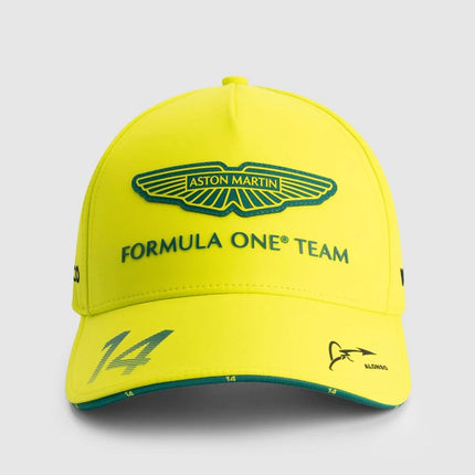 Aston Martin Motorsport Man Racing Hat Fernando Alonso Signature Print Baseball Cap Fashion Outdoor Sports Breathable Sun Hat