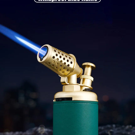 JOBON Multi-function Strong Gun Lighter Windproof Blue Flame One-touch Lock Fire Retro Appearance Design Cigar Lighter