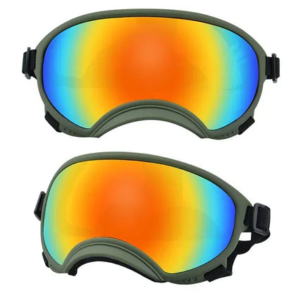 ATUBAN Dog Goggles Anti UV Strong Impact Resistance Adjustable Elastic Puppy Large Breed Dog Goggles Breathable Pet Sunglasses