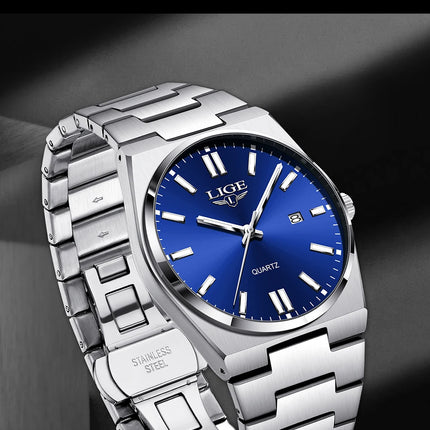 LIGE 2025 New Luxury Fashion Men's Watch Waterproof Luminous Date Quartz Watch Business Wristwatches Montre Pour Hommes Reloj