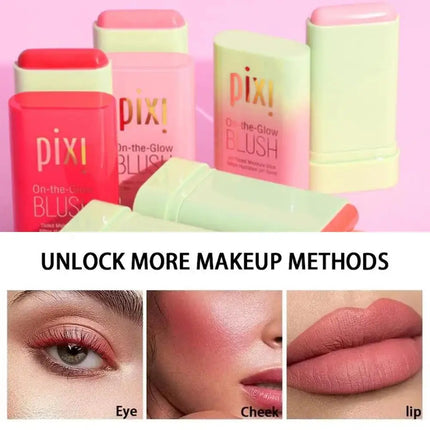 pixiBlush Cosmetic Blush Makeup Products Make Up Blusher Cosmetics Pink Blush in Bar Korean Palette Long lasting Matte Stick