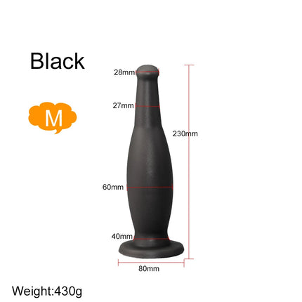 3 Sizes Anal Plug Dildo Anal Dilator Wine Bottle Soft Silicone Butt Plug Stimulate Anus Vagina Massage Adult Sex Toy Masturbator