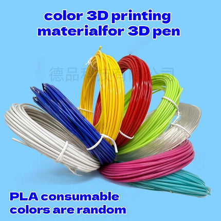 3D Filament Refills 50M/100M/200M Colorful 3D PLA Refill 3D Printing Pen Filament Printing Material High-Precision Printing Pen