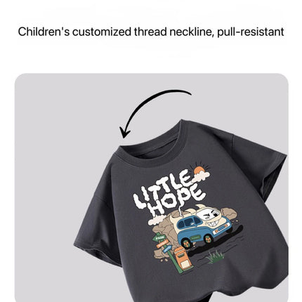 1pcs Summer Boys Car Cartoon Tees Fashion Tops Childrens Short Sleeve Clothes Printed Pattern T-shirts Child Loose Casual Tshirt