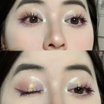 1Pc Pearlescent Eyeshadow Palette Sparkling Sequin Earth Blue Purple Shimmer Highlight Metallic Eye Shadow Glitter Eye Pigments