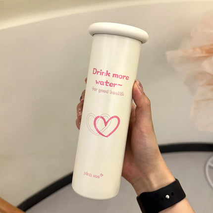 316 Stainless Steel Insulated Cup Cute Mushroom Lid Slim Portable Mug with Adorable Prints Wide Mouth Water Coffee Cup