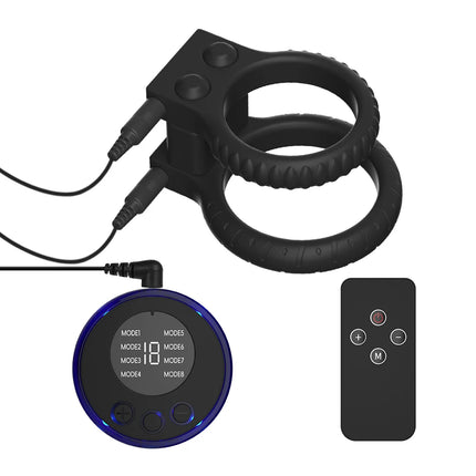 Male Electric Shock Fiber Penis Sleeve Glans Ring Pads Cock Extender Enlarger Vibrator SM Stimulator Sex Tool For Men Masturbate