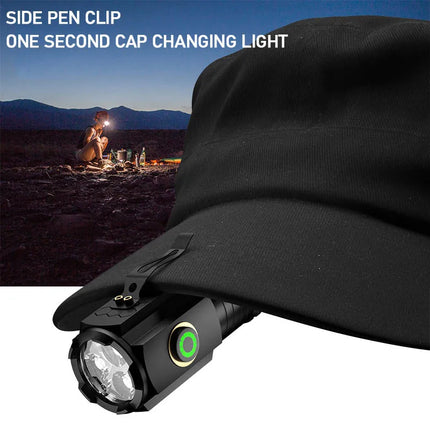 Portable Powerful Mini LED Flashlight with Pen Clip Rechargeable Pocket Emergency Torch Waterproof Hiking Camping Flash Light