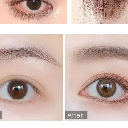 Ultra-Fine Brush Mascara Makeup Silk Fiber Lengthens Eyelashes Waterproof Fast Dry Matte Brown Black Curling Mascara Comestics