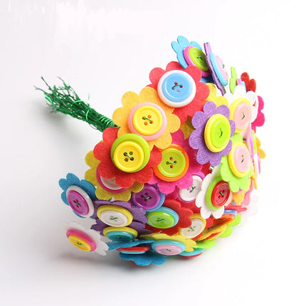 DIY Flower Toys Handmade Children Crafts Kids Educational Creative Toys Kids Make Your Own Bouquet Art Project Activity Gift