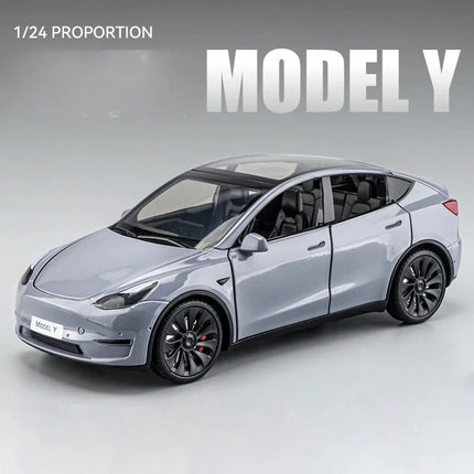 1:24 Model X Model Y Model 3 Alloy Die Cast Toy Car Model Sound and Light Children's Toy Collectibles Birthday gifts
