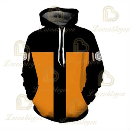 3D Kids Naruto Print Hoodie Kakashi Hatake Sasuke Hooded Pullover Cosplay Harajuku Casual Tracksuit Cool Autumn Hoodie Tops