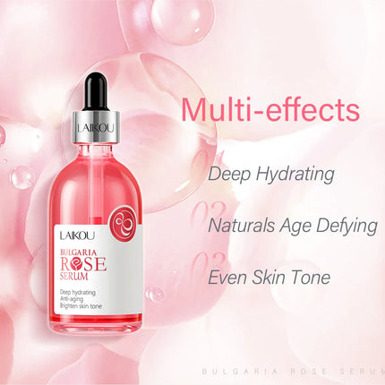 LAIKOU Sakura Face Serum Rose Essence Moisturizing Firming Brightening Smooth Skin Facial Skin Care Products 100ml