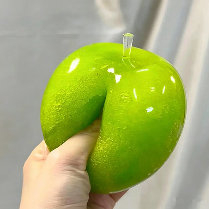 Green Apple Slushie Squishy Fidget Toy Crunchy Moldable Non-Bounce Sensory Stress Reliever Medium Grip Strength Slow Rising Gift