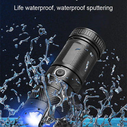 High Power Led flashlight Strong Light Rechargeable Torch Portable Handheld Flashlight Long Range 5km COB Light Camping Hiking