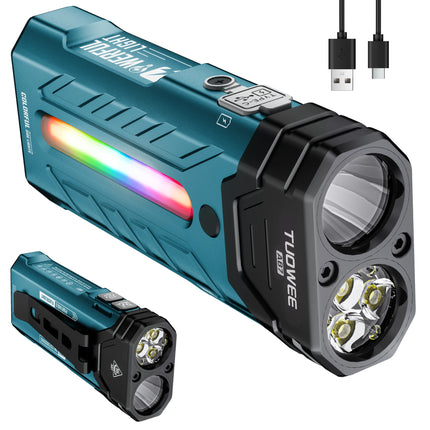 5200LMS Innovative Multi-functional Portable LED Flashlight with Magnetic Torch, Perfect for Hiking Camping Adventures