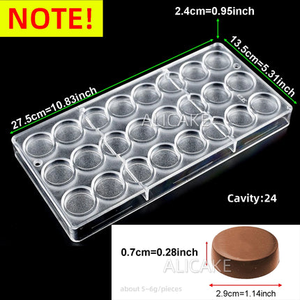 3D Polycarbonate Chocolate Molds Sphere Diamond Chocolate Bombs Bonbons Candy Bar Professional Confectionery Baking Pastry Tools