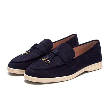 CHCH Women's Flat Shoes Autumn New Anti Velvet Single Shoes Classic Round Head Women's loafers