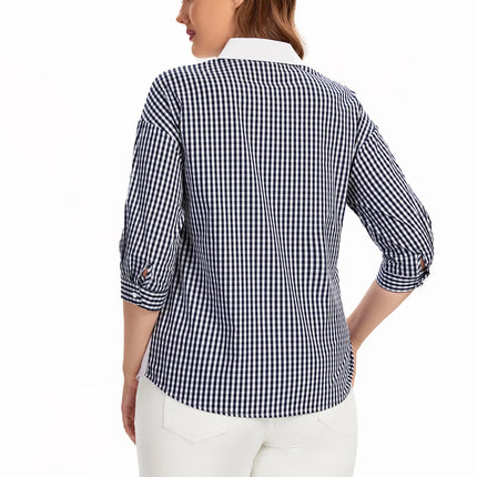 Women Plus Size Woven Spring And Autumn Fashionable Shirt