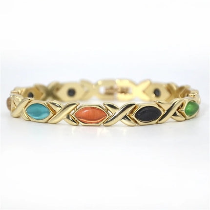 Wu's 2022 Hot Selling New Products Plated 18K Gold Opal Bracelet Magnet Bracelet for Women Energy Magnetic Bracelet
