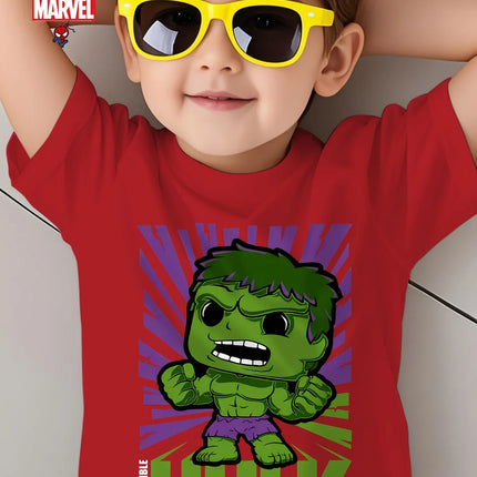 Marvel Hulk Kids T Shirt Cute Cartoon Print Cotton Casual Short Sleeve Summer Top Tee for Boys Girls