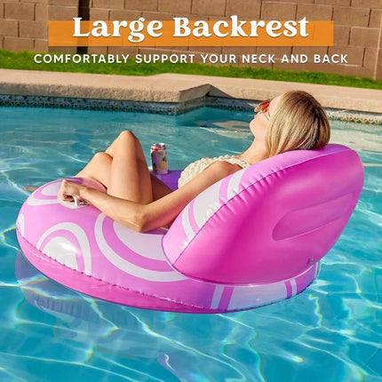 Inflatable Pool Floats Chair River Tube Pool Floaties Sofa Floating Chair Mesh Bottom Swimming Pool Party Toys Lounger Lake Raft