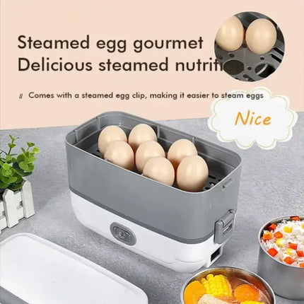 Electric Lunch Box Food Heater Portable Leakproof Food Warmer Heater for Travel Car and Home with 2 Layers rice cooker Lunch Box