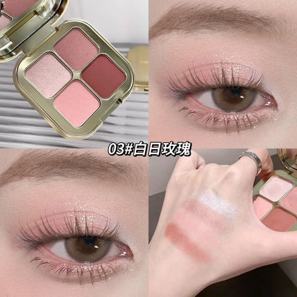 Kakashow sunset magic eye shadow plate pearl matte earth color Korean makeup eye shadow ﻿
