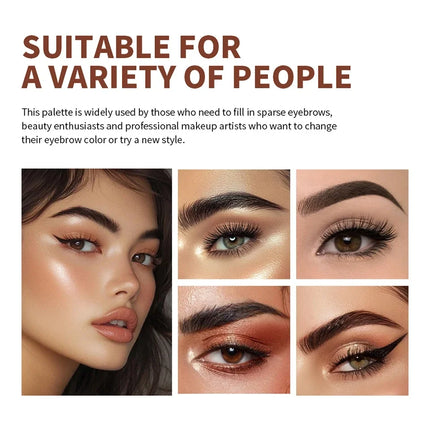  8-Color Eyebrow Cream Blush Curve Case Cream Cosmetics Palette Matte Shimmer Finishes Shadow Tones Long-Lasting Cosmetics