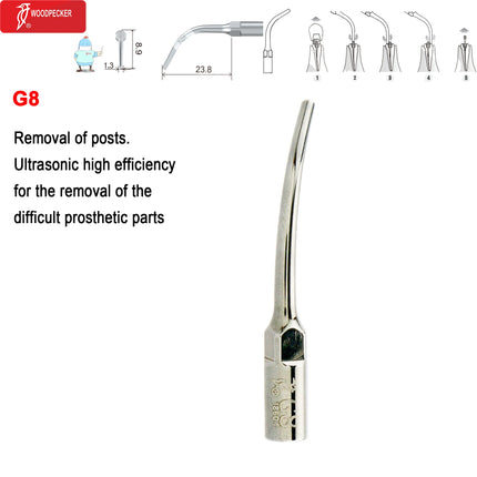 Original Woodpecker Dental Scaler Tips Ultrasonic Scaling Tip G1 G2 G3 G4 G5 G6 G7 G8 Fit For EMS UDS