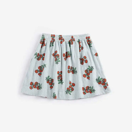 2026BC Short-sleeved Set Boys' Printed Shirt Shorts Polo Shirt Casual Pants Girls' Wide-Leg Pants Short Skirt