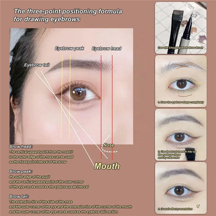 Ultra-fine Eyelash Pen Liquid Eyeliner Eyeshadow Stick Lying Silkworm Pencil Brown Grey Lasting Waterproof Cosmetic Makeup Tools