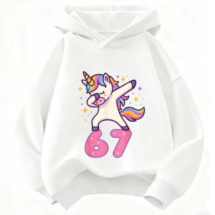 Wearing a star shaped fun printed autumn and winter casual hoodie for boys and girls, sports hooded sweatshirt with size 67