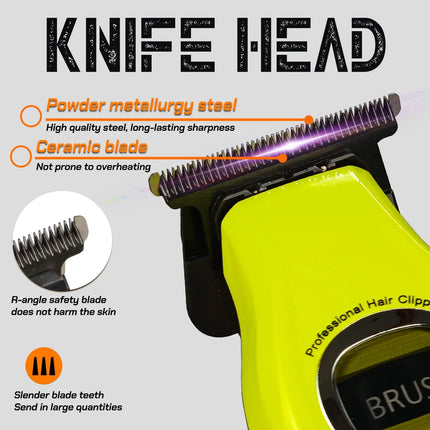 DKBAG Outer Rotor Brushless Motor Professional Men's Fade Clipper Set Barber DLC Blade Base Charger Hair Trimmer
