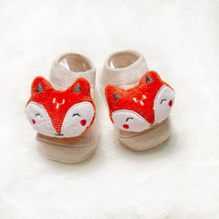 Kawaii Cotton Infant Toddler Baby Boys Girls Stitch Clothes Korean Cute Cartoon 3D Doll Newborn Rubber Anti-slip Floor Socks