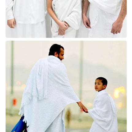 Ihram Hajjtowe Pilgrimage Towel Cross-Border Longli Saudi Arabia Muslim Hajj Headscarf Unisex Summer Winter Spring Autumn