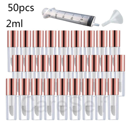 50pcs 2ml DIY Lip Balm Tube Container with Cap Empty Lipstick Bottle Lipgloss Tube Cosmetic Sample Container Wholesale