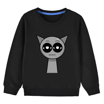 Spring Autumn Clothes Sprunki Baby Kids Long Sleeved Cotton Sweatshirts Cute Cartoon Print O-Neck Top Boys Girl Casual Clothing