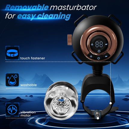 Automatic Male Masturbator with Removable Belts LCD Adjustable Males Adults Sex Toys Penis Masturbation Wearable Stroker for Men