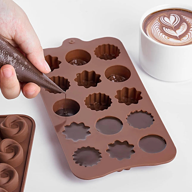 Silicone Molds for Chocolate Non-Stick Chocolate Candy Butter Molds Silicone Chocolate Mold for Delicious Chocolates Baking Tool