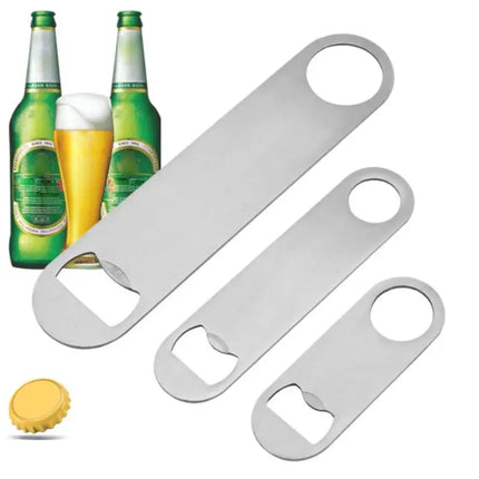 3 Size Durable Beer Bottle Opener Stainless Steel Flat Speed Bottle Cap Opener Remover Bar Blade Kitchen Tool Beer Party Supplie