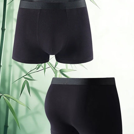 6 Pieces Bamboo Fiber Men's Underwear Solid Color Simple Men Boxer Shorts High Quality Fabric Knickers Soft Breathear Panties